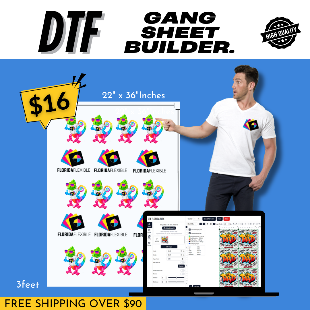 22"x36" DTF Transfer - Gang Sheet Builder.