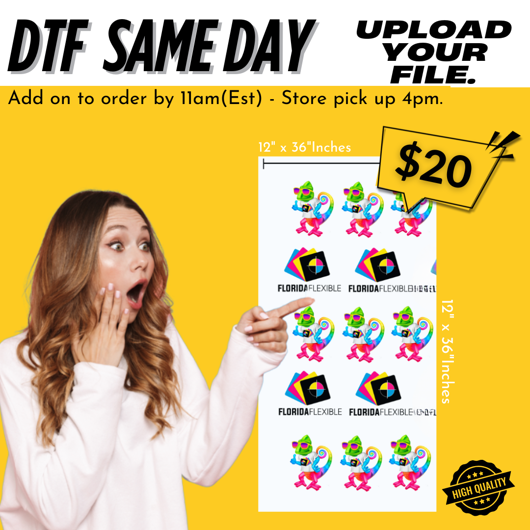 (12"x36") Same Day (Upload your DTF file)