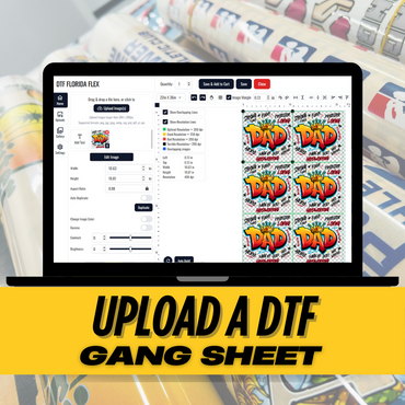 22"x36" DTF Transfer - Same Day - Gang Sheet Builder.