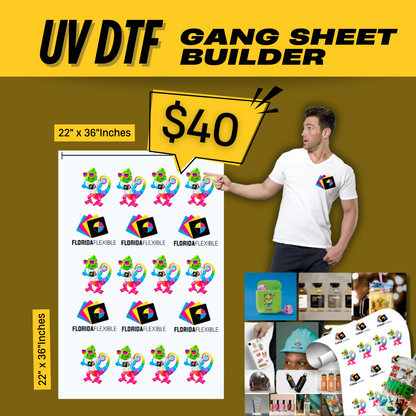Generador de láminas de unión DTF UV de 22" x 36".
