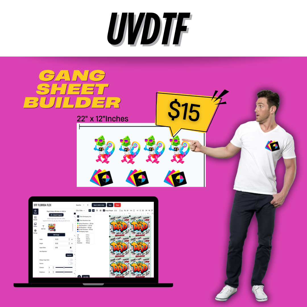 Generador de hojas de unión DTF UV de 22" x 12"