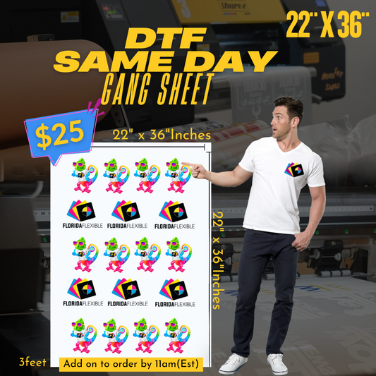 (22"x 36") SAME DAY (Build a DTF Gang Sheet)