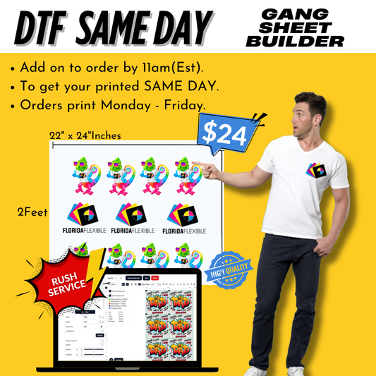 22"x24" DTF Transfer - Same Day - Gang Sheet Builder.