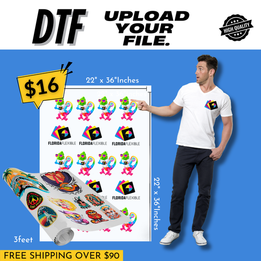 22"x 36" DTF Transfer (Upload your file)