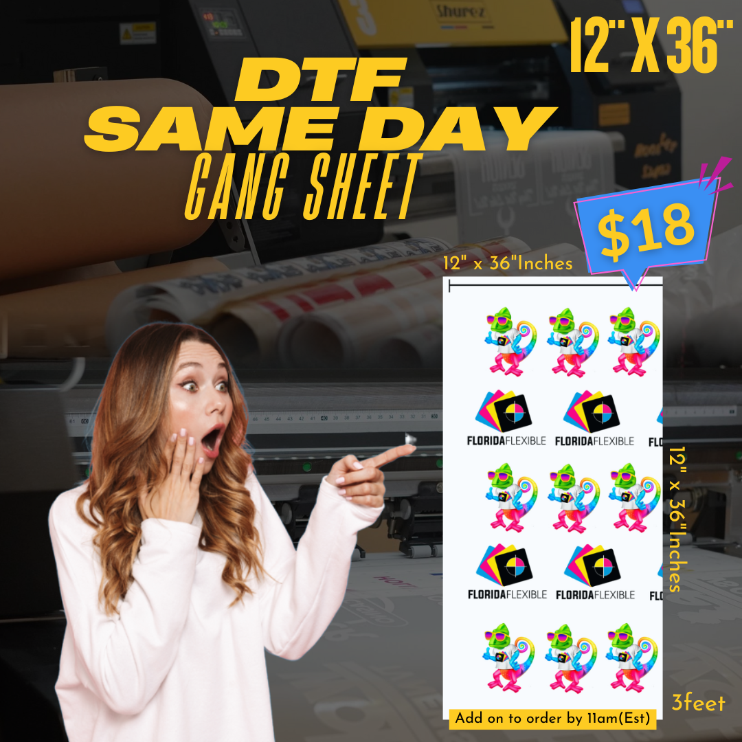 (12"x36") SAME DAY (Build a DTF Gang Sheet)