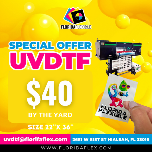 UV DTF per Yard. (22" x 36")