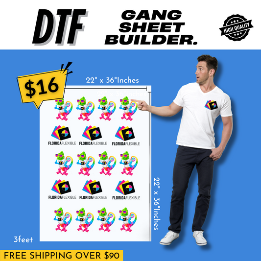 22"x36" DTF Transfer - Gang Sheet Builder.