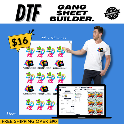22"x36" DTF Transfer - Gang Sheet Builder.