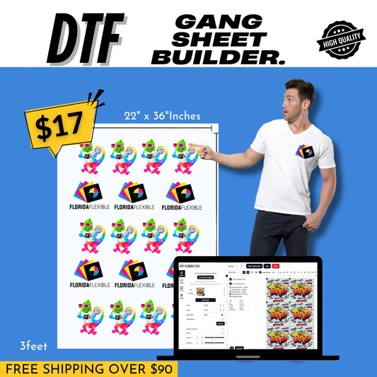 22"x36" DTF Transfer - Gang Sheet Builder.