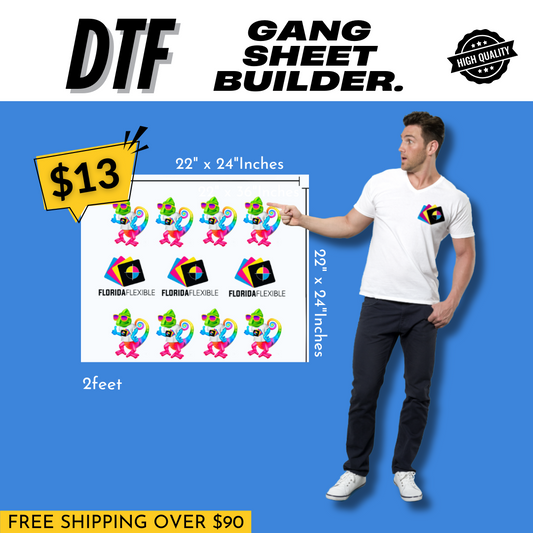 22"x24" DTF Transfer - Gang Sheet Builder.