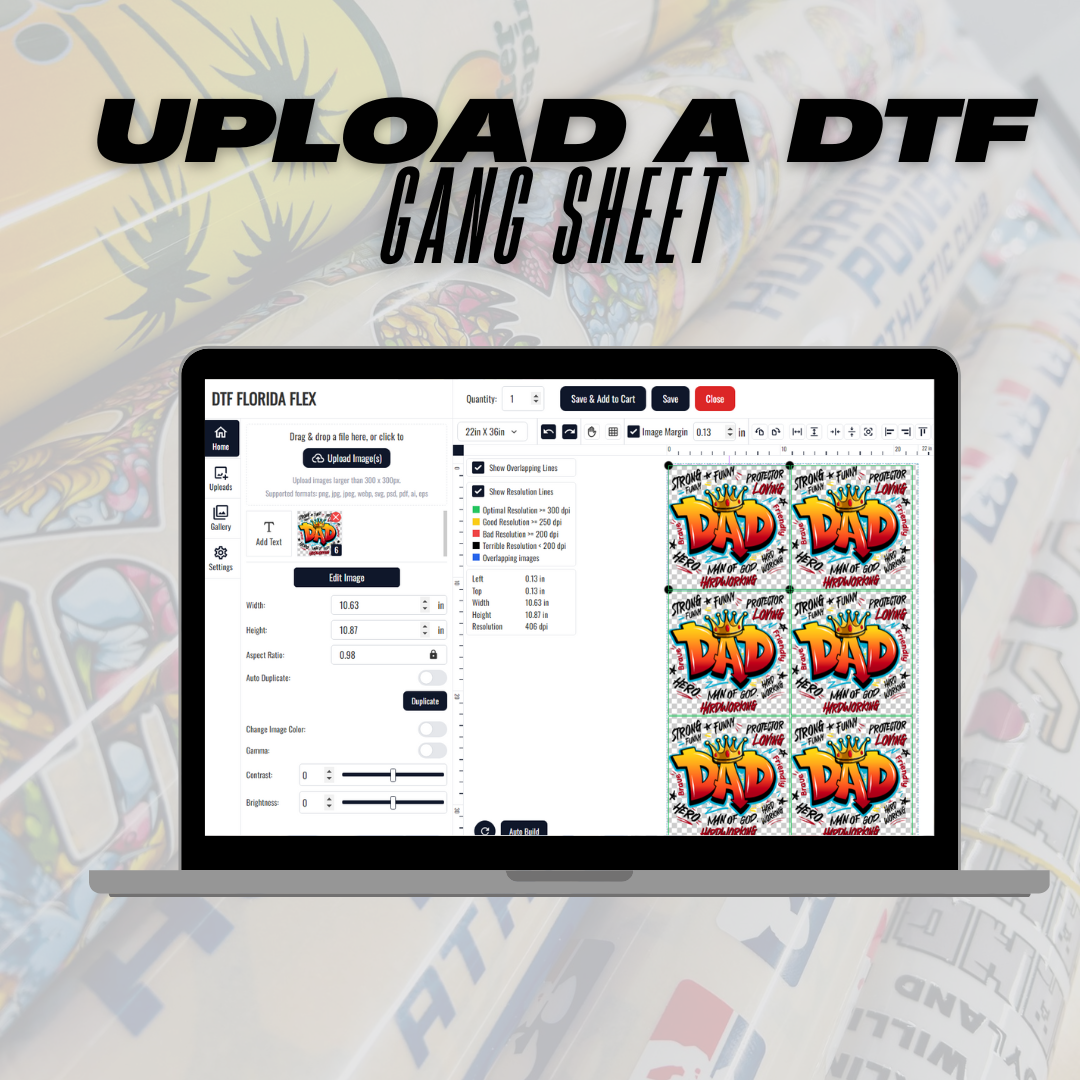 (22"x36")  (Build a DTF Gang Sheet)